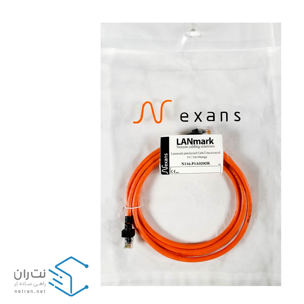 پچ کورد نگزنس (کابل لن) Cat6 UTP روکش PVC نارنجی 2 متری-2